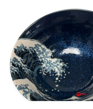 Bol à ramen japonais Hokusai Grande Vague 19,5 cm | Japanzen
