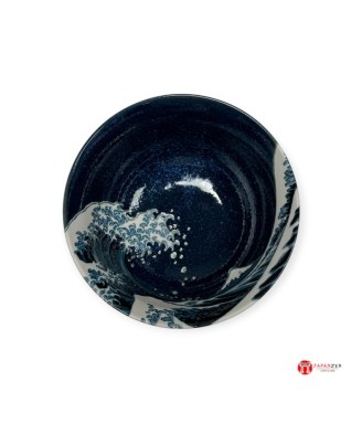 Bol japonais Hokusai Grande Vague en porcelaine – 15 cm