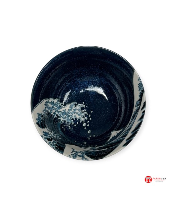 Bol japonais Hokusai Grande Vague en porcelaine – 15 cm