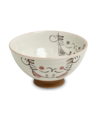 Bol japonais Trois Chats – 11,5 cm – Fabriqué au Japon