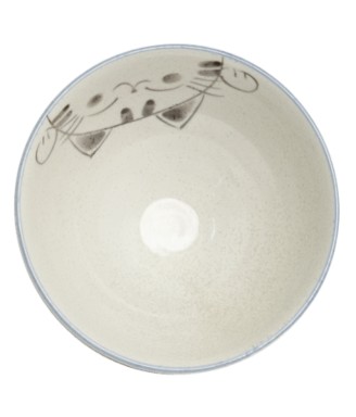 Bol japonais Trois Chats – 11,5 cm – Fabriqué au Japon