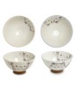 bol japonais motifs chats 11.5cm en porcelaine coloris rose ou bleu