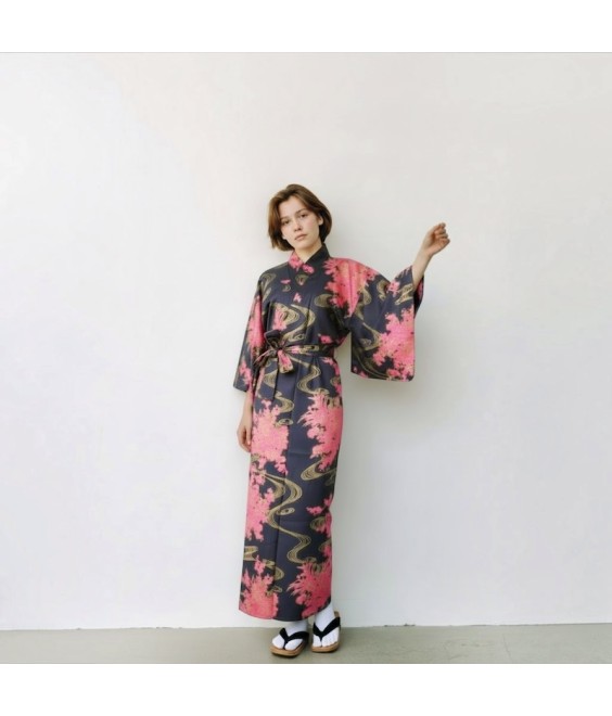 Kimono Yukata Japonais Pivoines -  Qualité et Elégance Japonaise | Japanzen