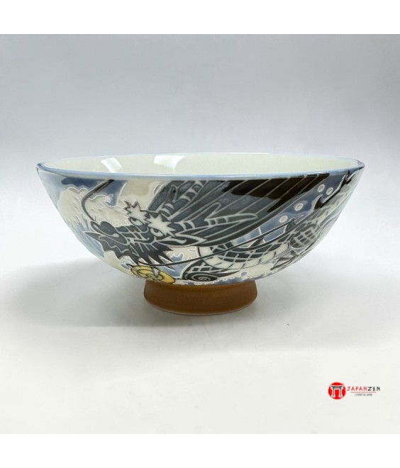Bol à Riz Japonais Kai Ryū – Dragon Bleu – 14 cm