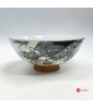Bol à riz japonais Kai Ryū 14 cm décoré d'un dragon bleu