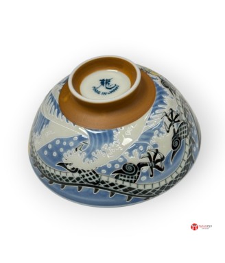 Bol à Riz Japonais Kai Ryū 14 cm | Dragon Bleu – Japon
