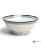 Bol à ramen japonais Aurora – Bleu gris & ivoire – 22 cm