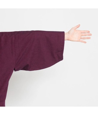 Samue femme Prune profond – Coton Kurume-ori du Japon | Japanzen