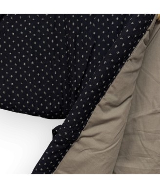 Doublure grise en coton du hanten matelassé japonais