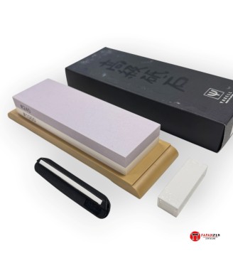 Pierre à affûter japonaise Yaxell 240/1000 – Coffret avec accessoires